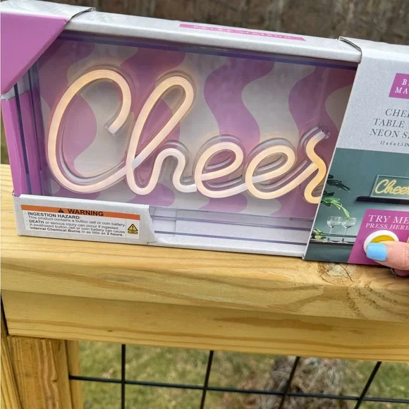 Cheers Table Top Neon Sign - Picture 2 of 3
